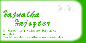 hajnalka hajszter business card